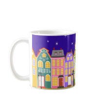Noite de City Walking Cat Mug