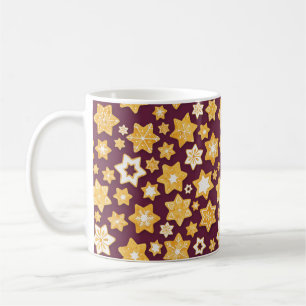 Caneca De Café Noite de Cookie com fundo de ameixa profunda