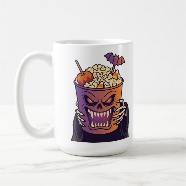 Caneca De Café Noite de Filme Fantasma Halloween  (Esquerda)