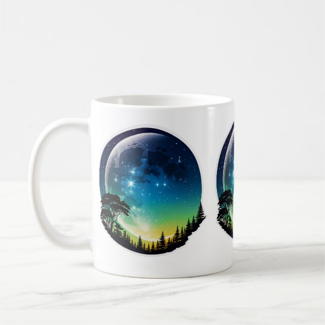 Caneca De Café Noite de Lua Silhouette (Esquerda)