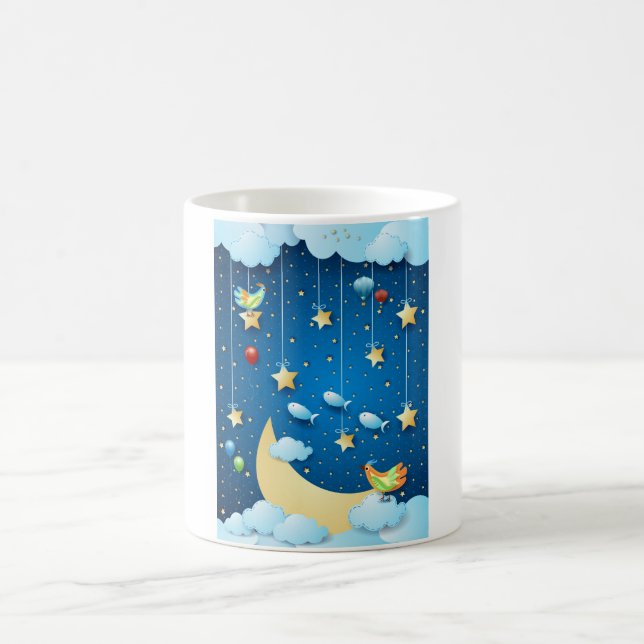 Caneca De Café Noite de luna grande (Centro)