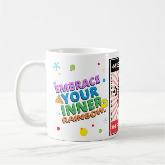 CANECA DE CAFÉ NOITE DE MÚSICA, ARCO-ÍRIS INTERIOR
