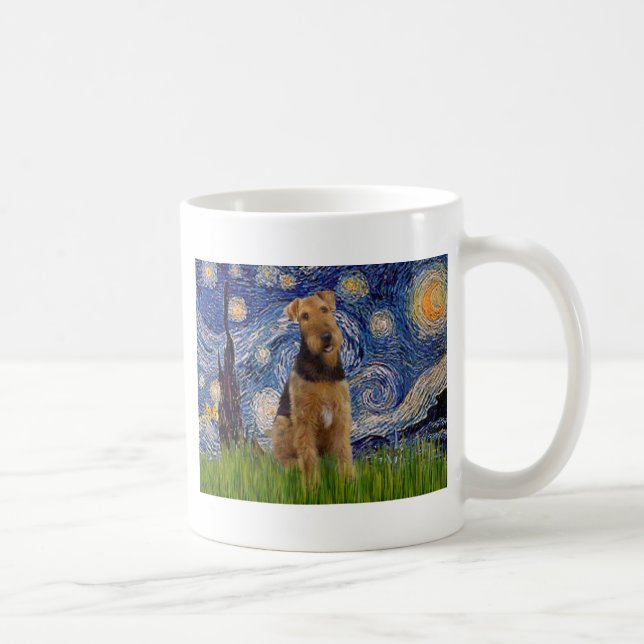 Caneca De Café Noite de Stgarry - Airedale Terrier ( nº 1) (Direita)