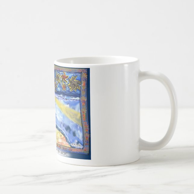 Caneca De Café Noite dos Estrelado-Peixes dos Estrelado-Peixes (Direita)