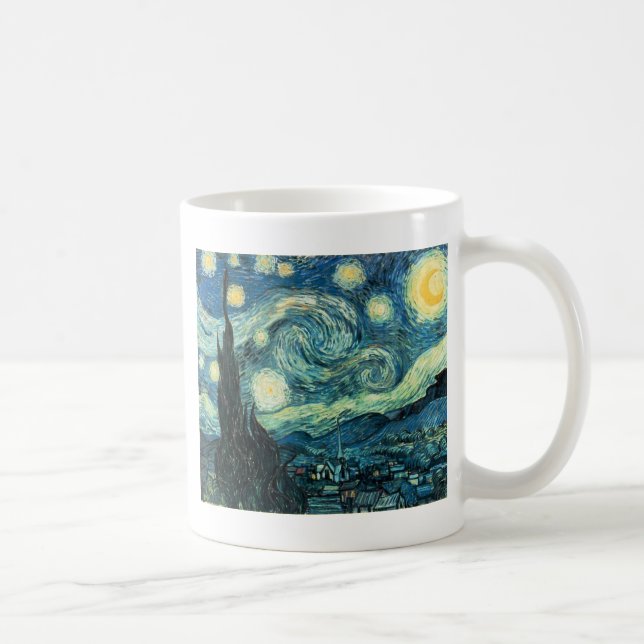 Caneca De Café Noite estrelado de Vincent van Gogh (Direita)