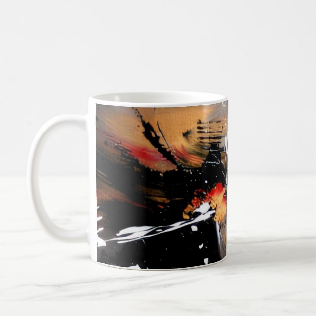Caneca De Café Noite Fundida Abstrata (Esquerda)