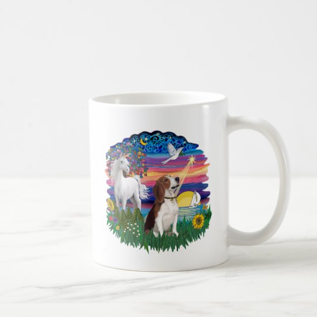 Caneca De Café Noite Mágica - Beagle 2 (Direita)