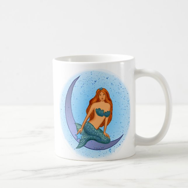 Caneca De Café Noite Moon Mermaid (Direita)