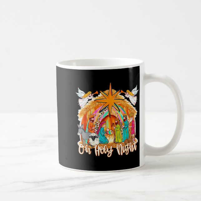 Caneca De Café Noite Santa Festa Cristã Jesus Natal (Direita)