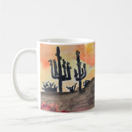 Caneca de Café Noite Tempestuosa no Deserto