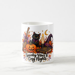 Caneca De Café Noites Aconchegantes Vibrações Assustadoras Hallow