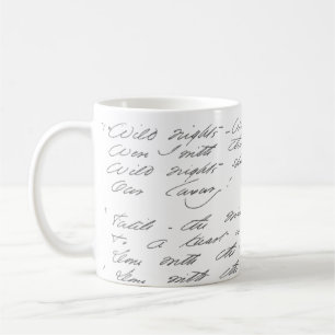 Caneca De Café Noites selvagens, manuscrito de noites selvagens