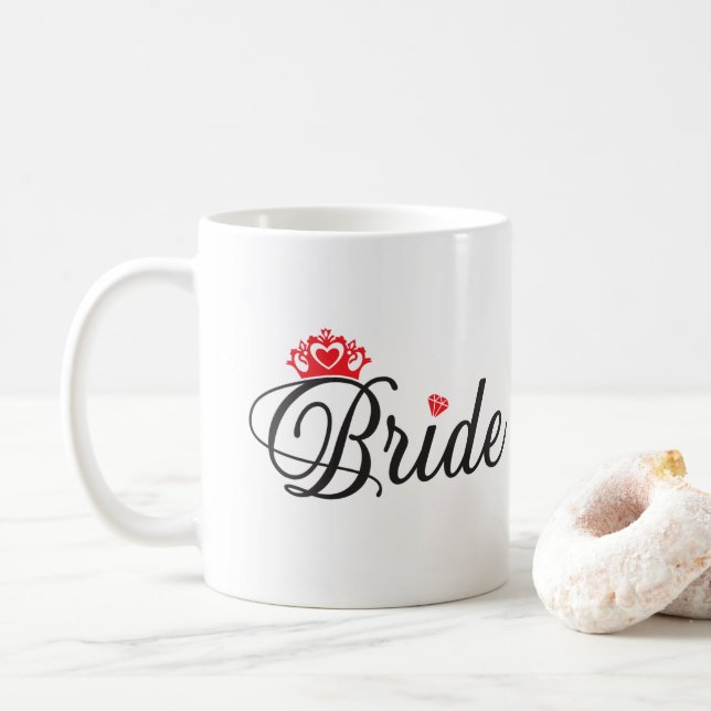 Caneca De Café Noiva   (Com Donut)