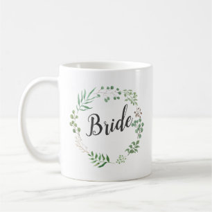 Caneca De Café Noiva botânica das hortaliças   da grinalda da