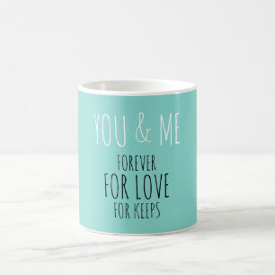 Caneca De Café Noiva & Co para sempre você e mim favor de partid