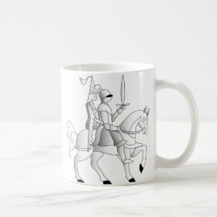 Caneca De Café Noiva com Cavaleiro em Armadura Brilhante