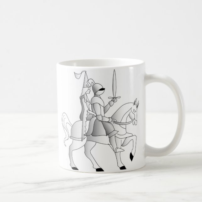 Caneca De Café Noiva com Cavaleiro em Armadura Brilhante (Direita)