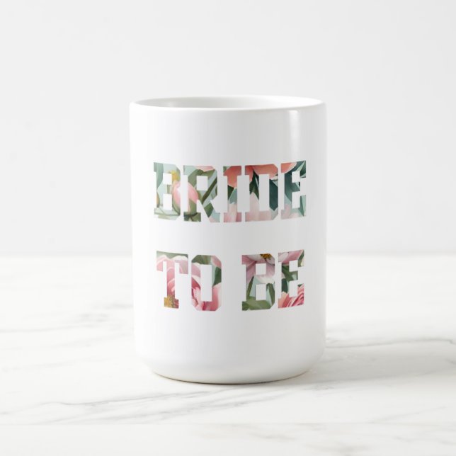 Caneca De Café Noiva com Estampa Floral (Centro)