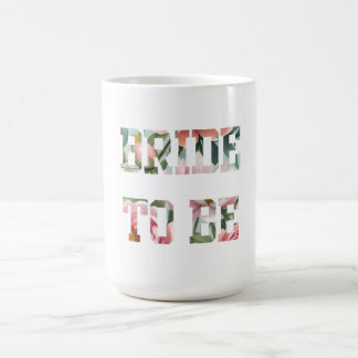 Caneca De Café Noiva com Estampa Floral para Ser