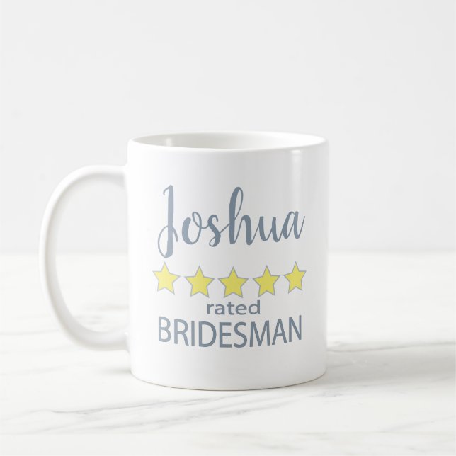 Caneca De Café Noiva & Cortejo 5 Estrelas Bridesman (Esquerda)