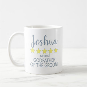 Caneca De Café Noiva & Cortejo de Casamento 5 Estrelas Padrinho d