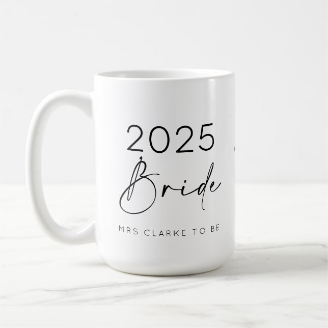 Caneca De Café Noiva de 2025 Chuveiro de Noiva Engajamento (Esquerda)