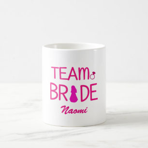 Caneca De Café Noiva de Equipe - Mugs de Bridesmaid Personalizado