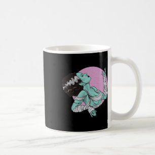 Caneca De Café Noiva De Frankenstein Halloween Retro Pink