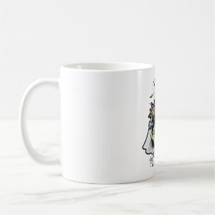 Caneca De Café Noiva do Monstro Frankenstein Arte de Halloween
