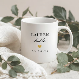 Caneca De Café Noiva Dourada moderna a ser