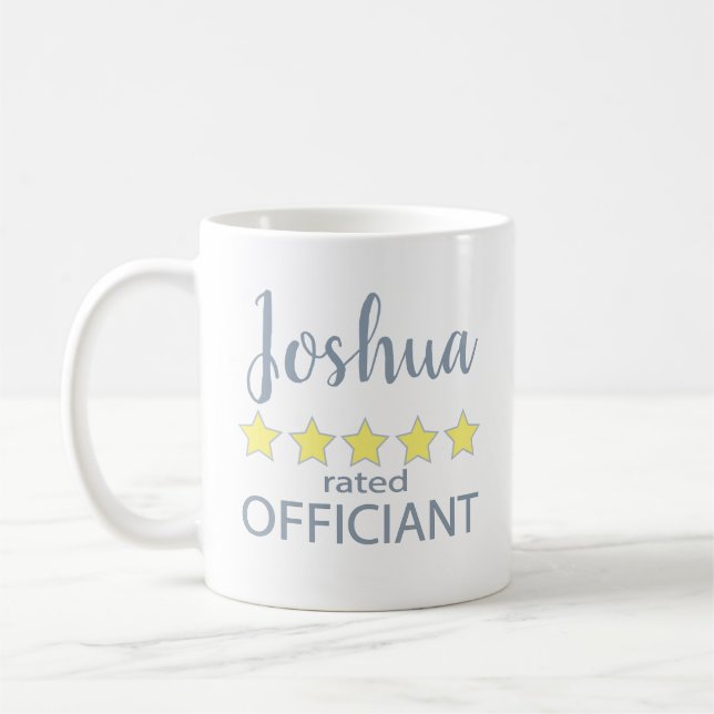 Caneca De Café Noiva e Casamento 5 Estrelas Oficiante (Esquerda)