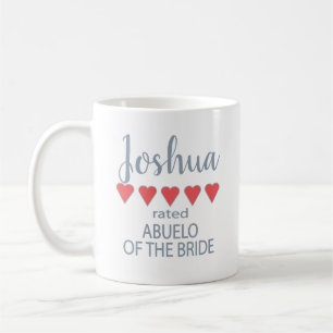 Caneca De Café Noiva e Cortejo de Casamento 5 Corações Avô da Noi