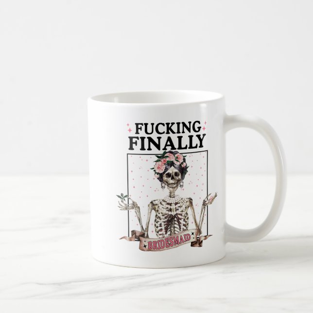 Caneca De Café Noiva finalmente esqueletica de Halloween Ing Dama (Direita)