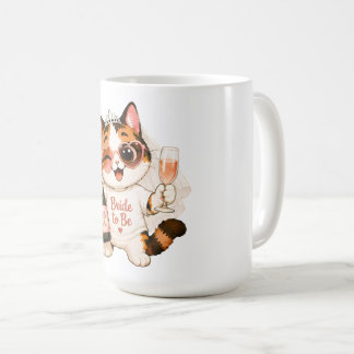 Caneca De Café Noiva Gatinha Calico Fofo e Aconchegante para ser 