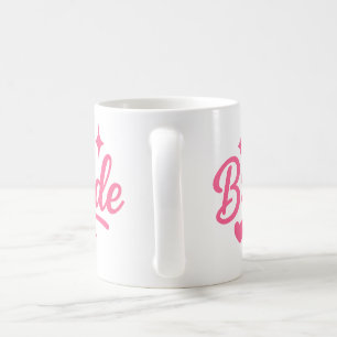 Caneca De Café Noiva Neon Rosa