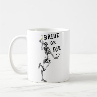 Caneca De Café Noiva Ou Morra Esqueleto Dançante Noiva Gótica