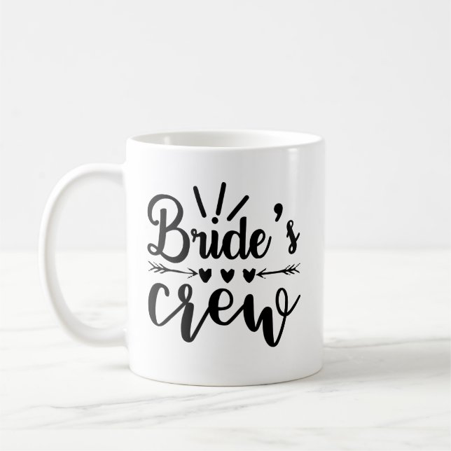Caneca De Café Noiva Rústica Caligrafia Despedida de Solteira Equ (Esquerda)