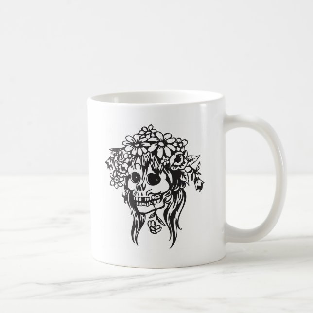 Caneca De Café Noiva Skull (Direita)