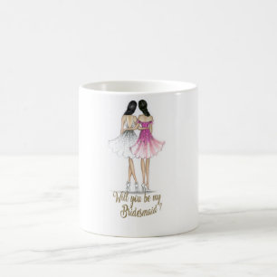 Caneca De Café Noiva triguenha/caneca triguenha da dama de honra