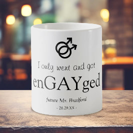Caneca De Café Noivado engraçada 'enGAYged'