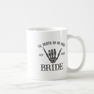 Caneca De Café Noivado W de Dia das Bruxas Gótico da Noiva de Gro