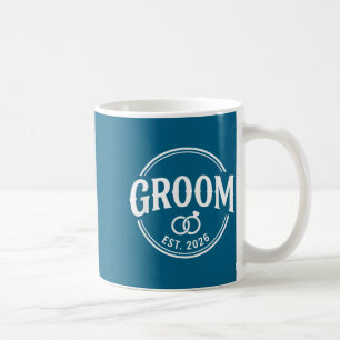 Caneca De Café Noivo est 2026 sr marido casado festa de casamento