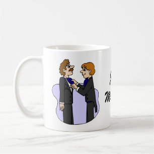 Caneca De Café Noivos que preparam-se para wedding