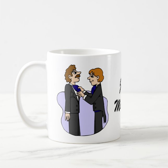 Caneca De Café Noivos que preparam-se para wedding (Esquerda)
