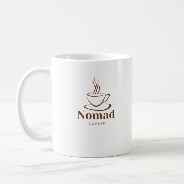 Caneca de Café Nômade Minimalista Moderna em Cerâm (Esquerda)