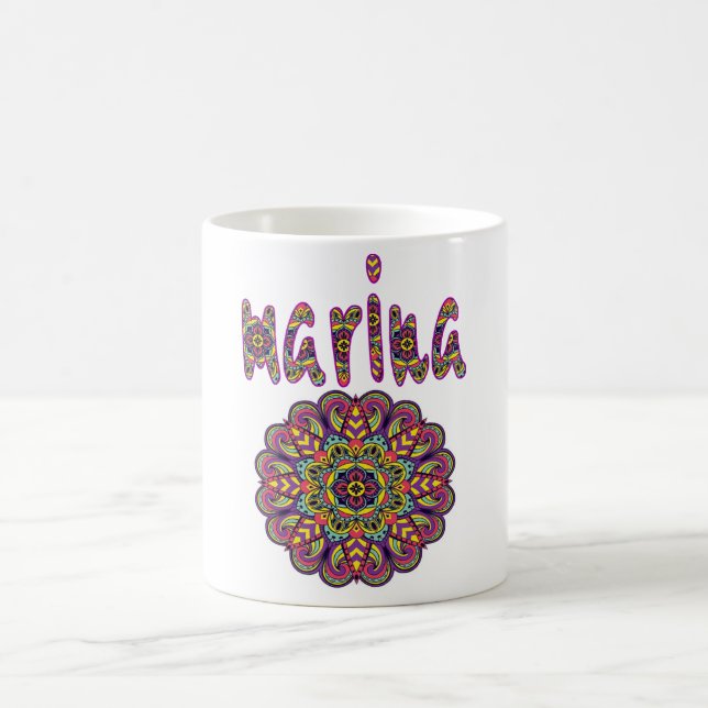 Caneca De Café Nombre Marina (Centro)