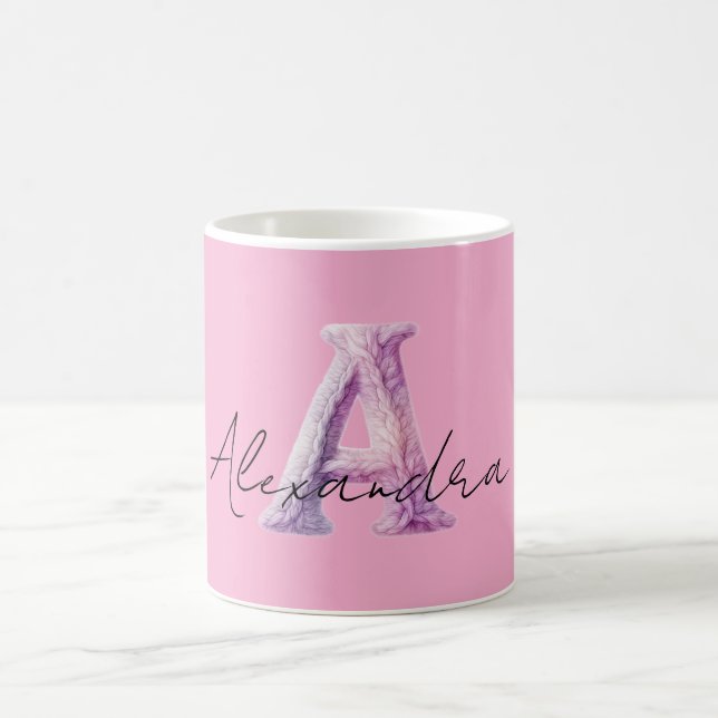 Caneca De Café Nome Aconchegante Rosa Roxo (Centro)