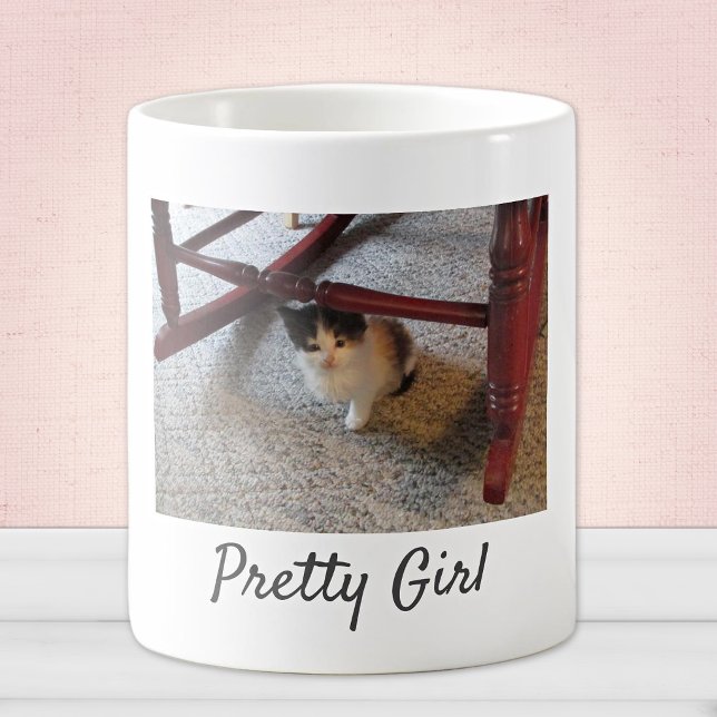Caneca De Café Nome, Adicione Sua Foto Pet Fofo 11oz (Criador carregado)