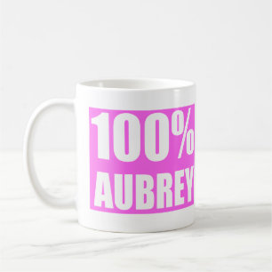 Caneca De Café Nome Aubrey 100%