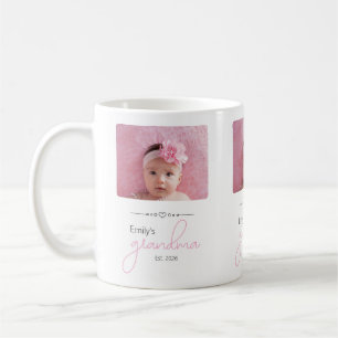 Caneca De Café Nome Avó Ano de Fundação Foto Fonte Script